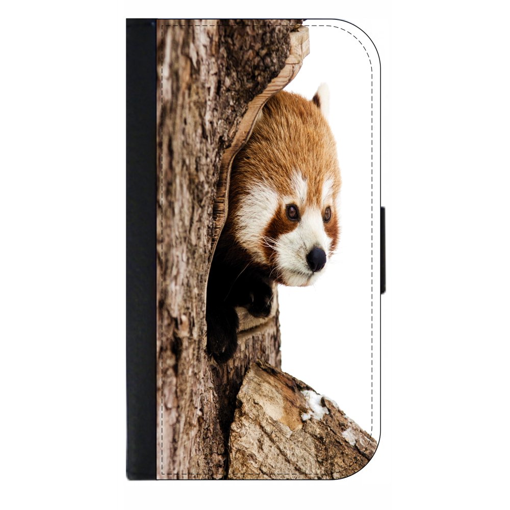 Red Panda Animal in a Tree Wallet Style Cell Phone Case with 2 Card