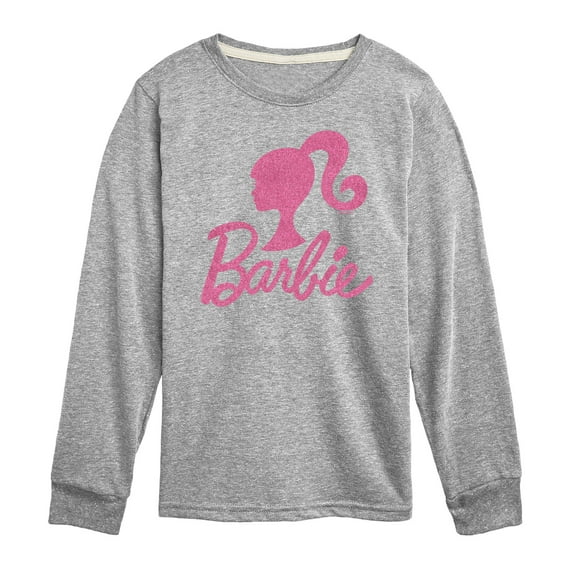 Barbie - Barbie Logo Pink Glitter - Toddler And Youth Long Sleeve Graphic T-Shirt