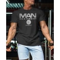 thumbnail image 3 of Gymish Man on Mission Workout Shirt for Men – Motivational Gym T-Shirt, Funny Lifting Tee, Athletic Gym Wear, 3 of 6