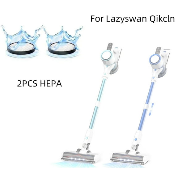 2 Pack Cordless Vacuum Cleaner HEPA Replacement Washable HEPA Filter Kit For Lazyswan Qikcln