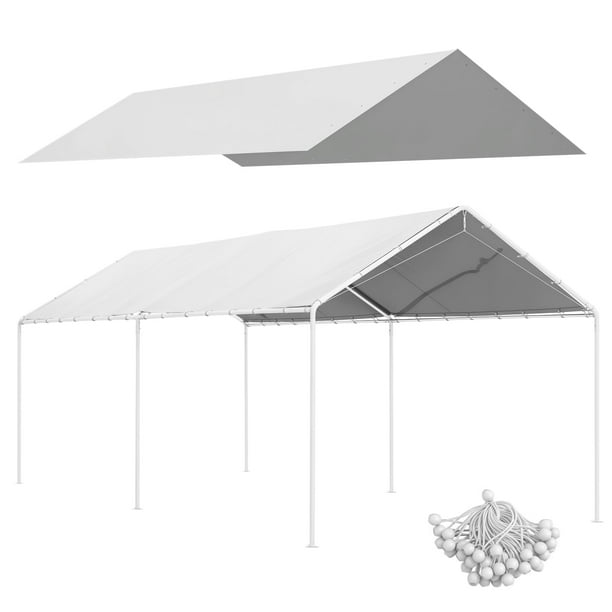 Toldo Outsunny para cochera, 305 x 118 cm, resistente a los rayos UV y al agua