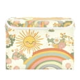 thumbnail image 7 of Yayeee Collapsible Cube Storage Bin with Lid Fabric Closet Decorative Basket with Handles, Beige Clouds, 7 of 7