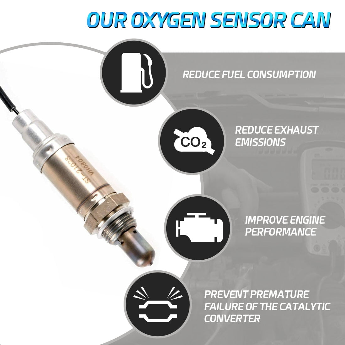 Bodeman Upstream Oxygen O2 Sensor for 1999-2000 Chevy S10 GMC Sonoma Isuzu Hombre 2.2L