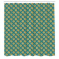 thumbnail image 2 of Ambesonne Squirrel Shower Curtain, Fluffy Happy Birthday Art, 69"Wx84"L, Marigold and Dark Pink, 2 of 4