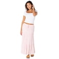 thumbnail image 2 of Celebrity Pink Women's and Women's Plus Floral Print Tiered Maxi Skirt, Sizes XS-4X, 2 of 6