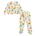 thumbnail image 5 of FOR U DESIGNS Easter Rabbit Womens Pajama Bottoms with Pockets and Drawstring 2 Piece Size XL Nightwear Long Sleeve Crew Neck Tops and Pants for Women Pajamas Winter, 5 of 6