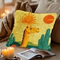 thumbnail image 6 of DIY Latch Hook Pillow Cover Kits Camel and Cactus with Sunset Stamped Handamade Pillowcase Crochet Yarn Hook and Latch Emboridery Throw Pillow for Home Sofa Decor 43x43cm(4), 6 of 8