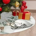 thumbnail image 5 of CY5O5ee Christmas Tree Skirt 47inch Snowman Reindeer Snowflake Xmas Tree Mat Tree Skirt Cover Christmas Decor Party Indoor Holiday Tree Ornaments Family Classic Decorations, 5 of 8