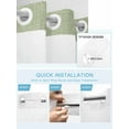 thumbnail image 5 of No Hook Cloth Fabric Shower Curtain with Snap in Liner, Sage Green Burlap Texture Waterproof Shower Curtains Set with See Through Top Window, Farmhouse Vintage Sage Green Bath Curtains Shower 72"x78", 5 of 6