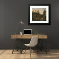 thumbnail image 4 of Abraham Jansz. Begeyn 22x20 Black Modern Framed Museum Art Print Titled - Landscape with Deer and Exotic Birds, 4 of 5