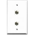 thumbnail image 1 of Ultra Spec Cables 2 Port Coax Female F/F Wall Plate, 1 of 1