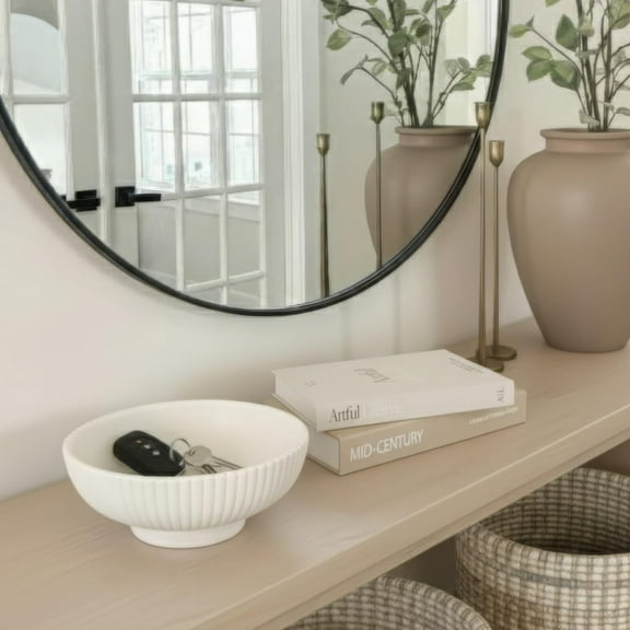 Premium Concrete Fruit Bowl for Kitchen or Table, Decorative Large Key & Fruit Bowl, Modern Farmhouse Centerpiece for Fruit, Seasonal & Home Display