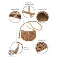 thumbnail image 3 of Luxtrada Woven Straw Handbag Crossbody Purse Envelope Shoulder Bag, 3 of 8