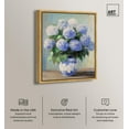 thumbnail image 2 of Snowy Azure Petals Canvas Elegant Florals by Art Remedy, Gold Frame, 16" x 20", 2 of 7