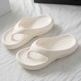 thumbnail image 4 of GPOECD Womens Summer Fashion Flip Flop Solid Color Slippers Outdoor Beach Slides Casual Slippers for Women Comfortable 02_White,9, 4 of 7