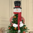 thumbnail image 1 of Multicolour Christmas Tree Topper, Festive Star Decoration with Santa Claus and Snowman Design, Durable Holiday Decor for Trees and Window Displays, 117 x 38 cm, 1 of 6