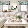 thumbnail image 4 of Vintage Sea Turtles Valance Curtain for Windows Pink Flower Shell Starfish Coral Ocean Watercolor Rod Pocket Curtain Valances Short Window Treatments for Kitchen Bathroom Laundry 42 x 12 Inch, 4 of 9