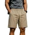 thumbnail image 6 of Hurxie Mens Hiking Shorts Quick Dry Lightweight 3 Zipper Pockets Summer Workout Gym Athletic Running Shorts Men Khaki,4XL, 6 of 7
