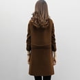 thumbnail image 3 of Women\'S Overcoat Woolen Trench Coat Ladies Winter Long Warm Jacket Outwear, 3 of 8