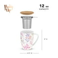 thumbnail image 4 of Pinky Up Bailey Ceramic Tea Cup with Infuser, Tea Mug, 12oz Botanical Bliss, 4 of 6