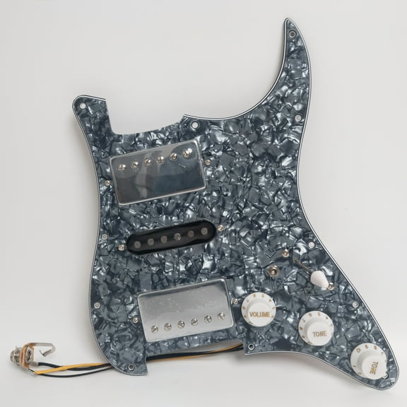 For Fender Strat Guitar Prewired Loaded Pickguard, with HSH Alnico 5 Humbucker Pickups