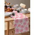 thumbnail image 6 of Pink Flower Roses Texture Table Runner Kitchen Dining Table r Tablecloth Holiday Wedding r Table Runner, 6 of 7