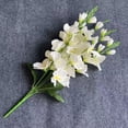 thumbnail image 4 of 1Bunch Artificial Delphinium Flowers Faux Snapdragon Flowers Fake Silk Flowers with Stems for Wedding Bouquet Home Party Garden Outdoor Decor, European Style New Bunch Of Artificial Flowers, White, 4 of 5