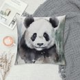 thumbnail image 2 of GOSMITH  Animal Throw Pillow Cushion Cover, Watercolor Panda Bear Wildlife Zoo Theme Art Image, Decorative Square Accent Pillow Case, White Beige, 2 of 5