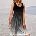 thumbnail image 2 of Womens Dresses Vacation, Women Gradient Sleeveless Midi Tank Dress Summer U Neck Swing Dress Casual T-shirt Sundress Beach Party, 2 of 5