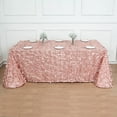 thumbnail image 2 of BalsaCircle 90x156 in Dusty Rose Taffeta Rectangle Tablecloth 3D Leaves Petals Design Party Events Decorations Supplies, 2 of 8