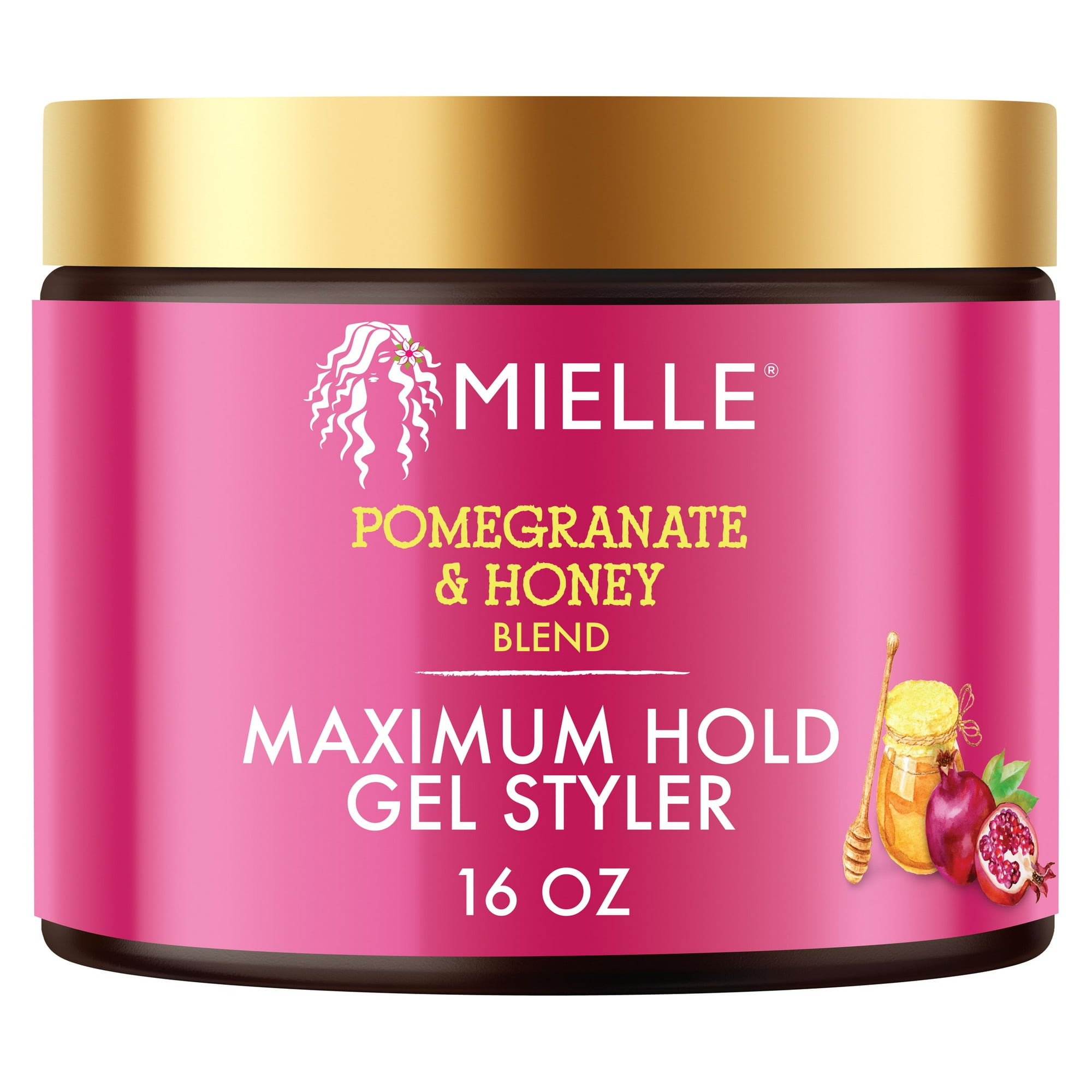 Mielle Pomegranate and Honey Maximum Hold Hair Gel Styler - 16 oz