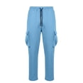 thumbnail image 2 of Naotn Mens Cargo Sweatpants Drawstring Waist Multiple Pockets Straight Work Pants Outdoor Casual Sports Sweat Pants, 2 of 2