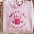 thumbnail image 2 of Jesus Is My Jam Embroidered Kid Sweatshirt - Bible Verse Toddler Shirt, Christian Kid Sweatshirt, Faith Shirt for Children, 2 of 5