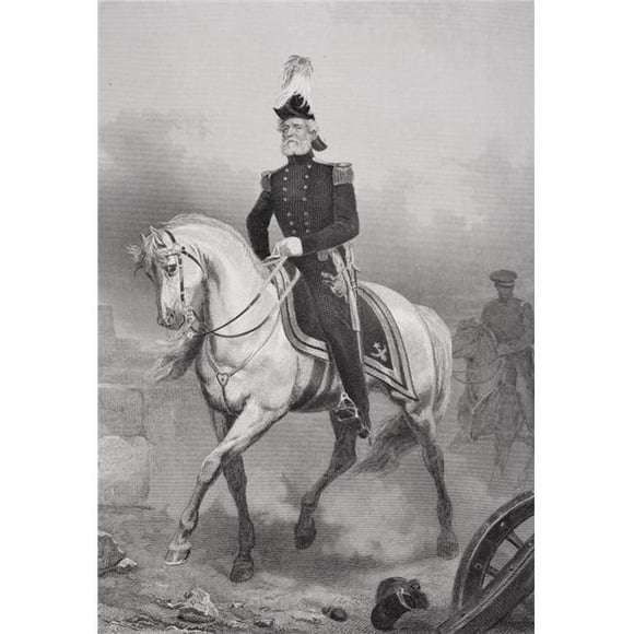 Posterazzi DPI1838907 John Anthony Quitman 1798 To 1858 American General, Politician & Fifteenth Governor of Mississippi From Painting by Alonzo Chappel Poster Print, 12 x 17