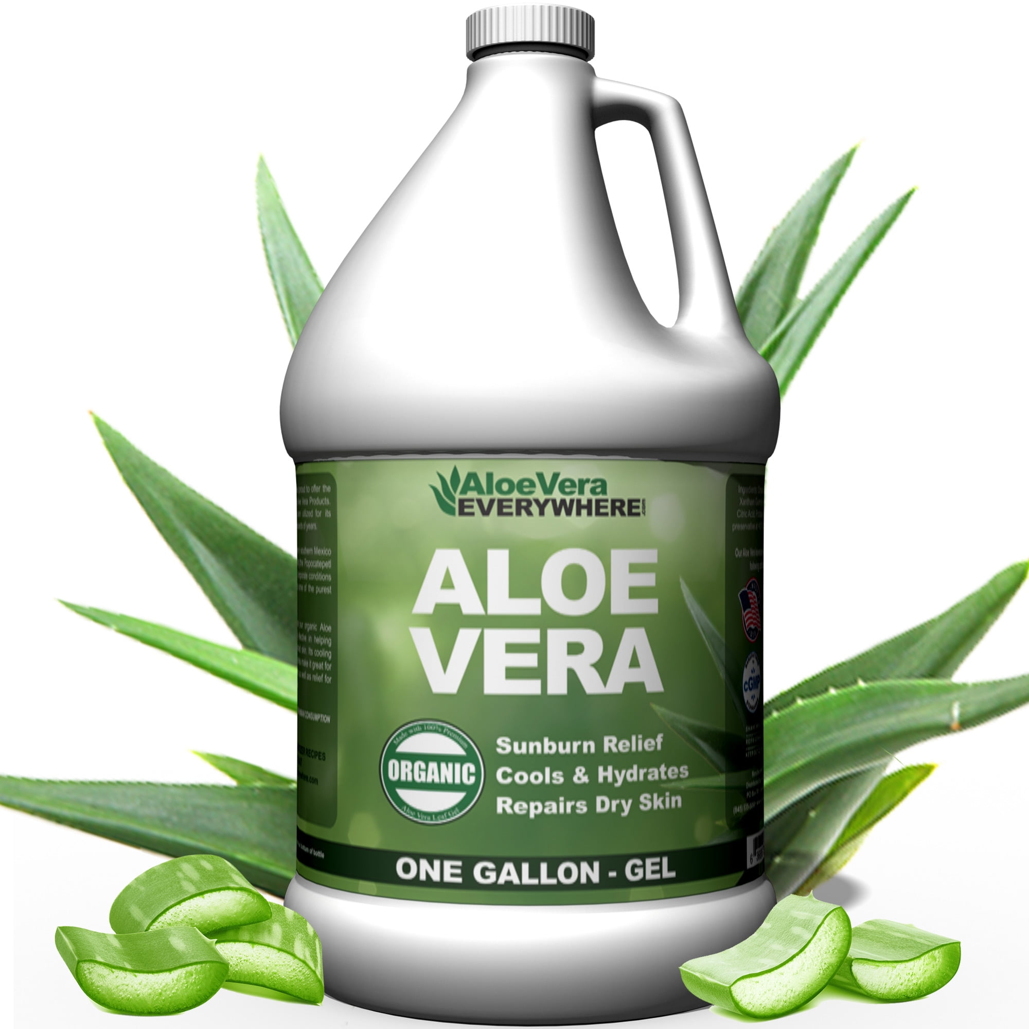 Aloe Vera Gel - 1 Gallon - Pure Gel Hydrating for Healthy Skin Hair Vera Juice from the Plant Walmart.com