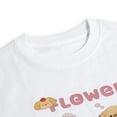 thumbnail image 5 of NIPAXO Girls T-Shirt Short Sleeve Graphic Crewneck Soft Cotton Blend Kids Pullover Tee Shirt for Girls with Cute Cartoon Dog Flower Pattern,White, 5 of 6