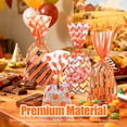 thumbnail image 6 of Fall Treat Bags Thanksgiving Cellophane Bags Harvest Treat Bags​ Orange Pumpkin Maple Candy Snack Bags Autumn Cookie Packing Decor with Twist Ties for Party Favor 150PCS Design 1, 6 of 7