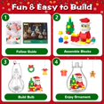 thumbnail image 4 of Kit de construcción de adornos navideños QiqoPoyee de 647 piezas con luz, 4 of 6