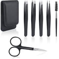 thumbnail image 1 of RV Kit de pinzas de 6 uds, pinzas profesionales, tijeras de acero inoxidable para depilación de cejas, vello facial y vello encarnado brillar Electrónica, 1 of 5