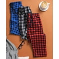 thumbnail image 2 of Active Club Plaid Fleece Mens Pajama Pants 3 Pack Set - Mens Fleece Pajama Pants - Mens Lounge Pants with Pockets - Mens PJ Pants (Buffalo Plaid 3-Pack, 4X), 2 of 5