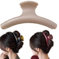 thumbnail image 2 of Fashionable Curved Plastic Hair Claw Clip Lightweight Hairpin For Women Girls Gentle On Scalp Perfect For Bun Braid Styles glossy tortoise shel, 2 of 4
