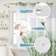 thumbnail image 3 of Sage Green    Bathroom Shower Curtain with Snap in Liner Rustic Eucalyptus Leaf and Hummingbird Hookless Bathroom Shower Curtains Cottage Plant Cloth Hotel Bathroom Curtains Decor 71x74 Inch, 3 of 7