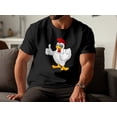 thumbnail image 3 of Cool White Chicken Rooster with Sunglasses Thumbs Up Animal T-Shirt Graphic Art Design Chicken Rooster Sunglasses Tees Tshirt, 3 of 10