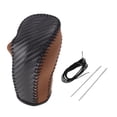 thumbnail image 1 of Cubierta de pomo de cambio de marchas Unique Bargains para automóvil, protector de manija de cambio para Buick Envision 15-20, cuero sintético negro y marrón, 1 of 6