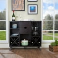 thumbnail image 4 of Furniture of America Ruybal Engineered Wood Wine Rack/Buffet in Cappuccino, 4 of 6