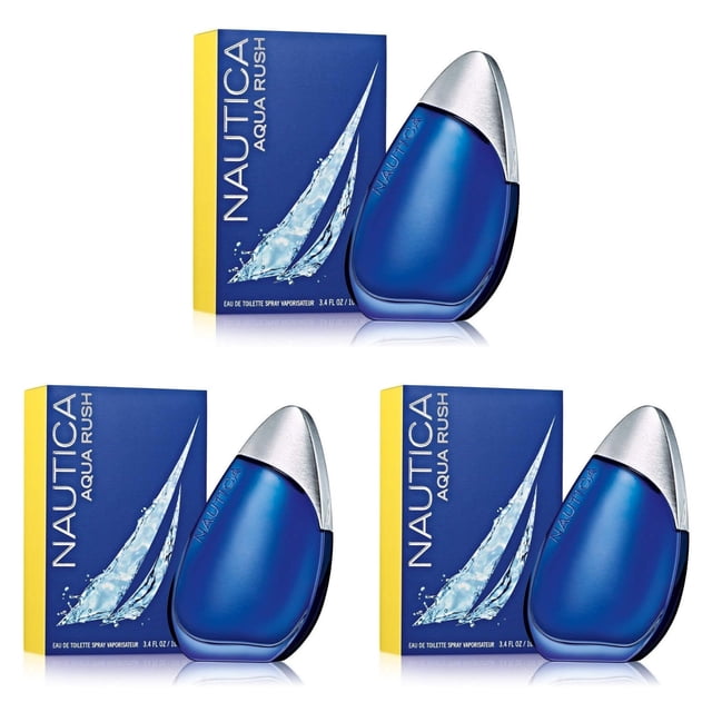 Paquete 3x1 Nautica Aqua Rush Hombre EDT 100ML Eau de Toilette