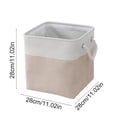 thumbnail image 3 of Leodye 1PCS Fabric Storage Cubes Basket Foldable Bin with Carry Handles for Toys Shelves and Closets Organizing -12x12x12in, 3 of 6