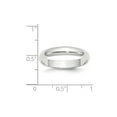 thumbnail image 3 of Auriga 10k White Gold 4mm Half Round Wedding Band for Women Size- 6, 3 of 5