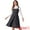 Black, variant on DARING DIVA Women's Sleeveless Square Neck Plaid A Line Pinafore Dresses XS Black