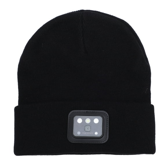 Gorro De Punto De Invierno Unisex, Faro Suave Gorro De Punto De Invierno Cómodo Lavable Talla única Puerto USB C Cálido Para Pasear Perros